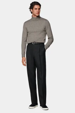 SUITSUPPLY Rollkragen Taupe-Männlich Rollkragen