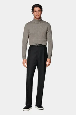SUITSUPPLY Rollkragen Taupe-Männlich Rollkragen