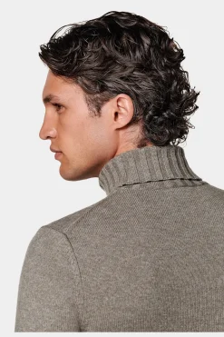 SUITSUPPLY Rollkragen Taupe-Männlich Rollkragen