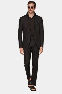 SUITSUPPLY Roma Anzug Dunkelbraun-Männlich Casual Anzüge