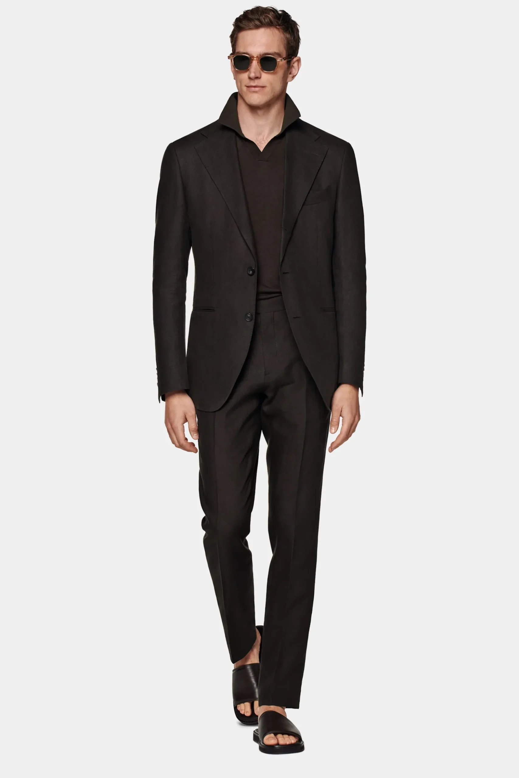 SUITSUPPLY Roma Anzug Dunkelbraun-Männlich Casual Anzüge