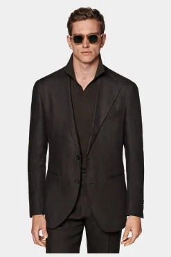 SUITSUPPLY Roma Anzug Dunkelbraun-Männlich Casual Anzüge