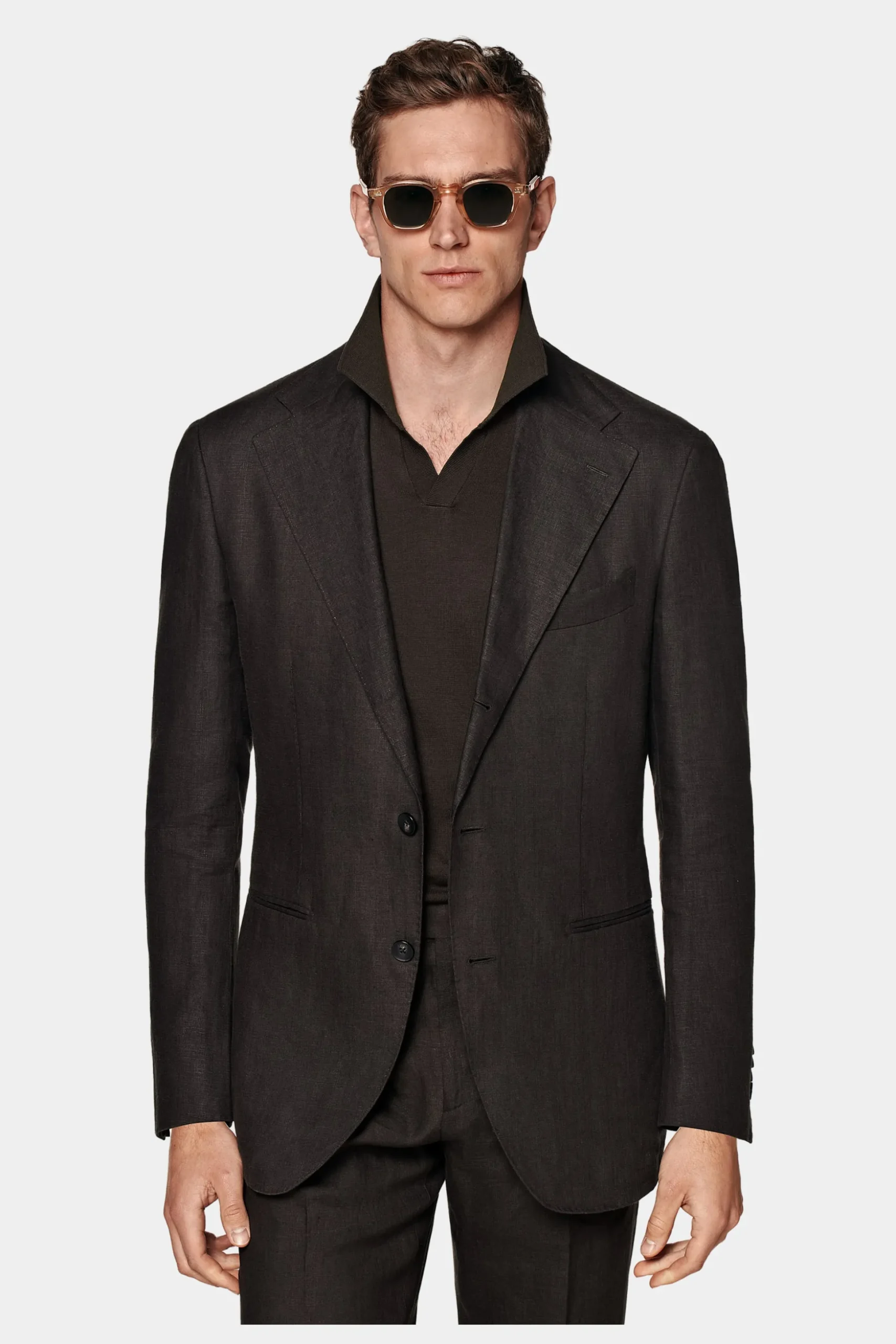 SUITSUPPLY Roma Anzug Dunkelbraun-Männlich Casual Anzüge