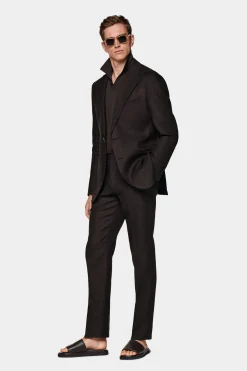 SUITSUPPLY Roma Anzug Dunkelbraun-Männlich Casual Anzüge