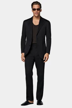 SUITSUPPLY Roma Anzug Schwarz-Männlich Casual Anzüge