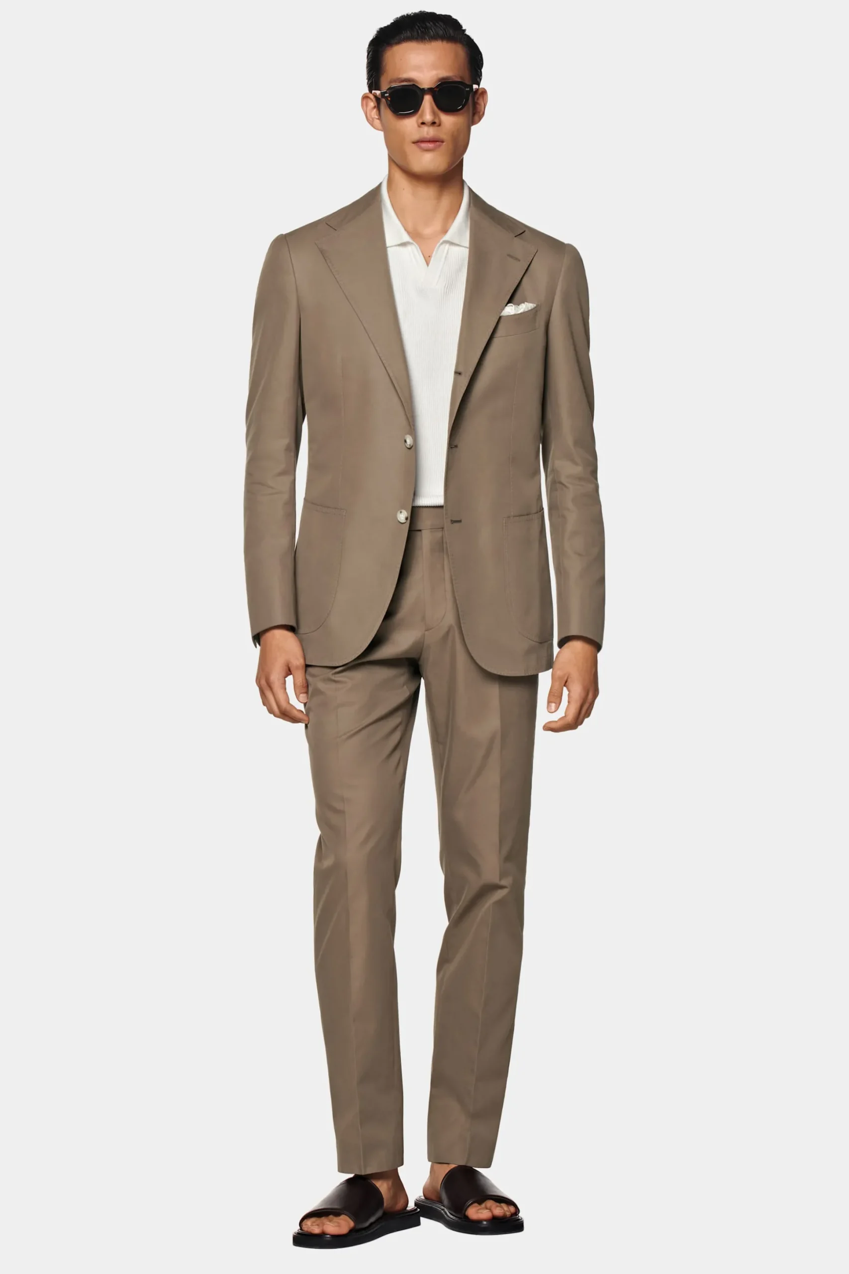 SUITSUPPLY Roma Anzug Taupe-Männlich Casual Anzüge