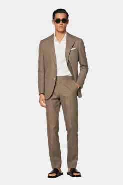 SUITSUPPLY Roma Anzug Taupe-Männlich Casual Anzüge
