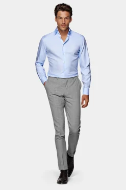 SUITSUPPLY Royal Oxford Hemd Hellblau Extra Slim Fit-Männlich Klassische Hemden