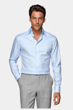 SUITSUPPLY Royal Oxford Hemd Hellblau Extra Slim Fit-Männlich Klassische Hemden