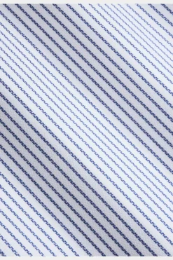 SUITSUPPLY Royal Oxford Hemd Navy Gestreift Slim Fit-Männlich Klassische Hemden