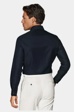 SUITSUPPLY Royal Oxford Hemd Navy In Slim Fit-Männlich Klassische Hemden