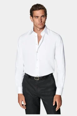 SUITSUPPLY Royal Oxford Hemd Weiß In Slim Fit-Männlich Der Finder Für Das Perfekte Weiße Hemd
