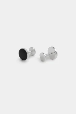 SUITSUPPLY Runde Manschettenknöpfe Silber-Männlich Smoking Accessoires