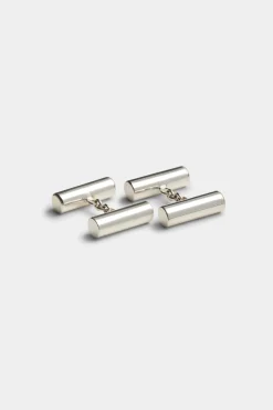 SUITSUPPLY Runde Manschettenknöpfe Silber-Männlich Smoking Accessoires