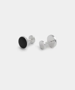 SUITSUPPLY Runde Manschettenknöpfe Silber-Männlich Smoking Accessoires