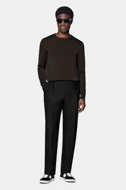 SUITSUPPLY Rundhals Dunkelbraun-Männlich Rundhals