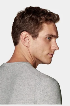 SUITSUPPLY Rundhals Grau-Männlich Rundhals