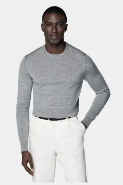 SUITSUPPLY Rundhals Grau-Männlich Rundhals