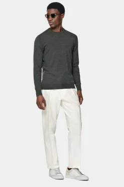 SUITSUPPLY Rundhals Grün-Männlich Rundhals