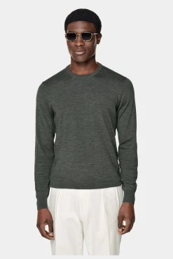 SUITSUPPLY Rundhals Grün-Männlich Rundhals