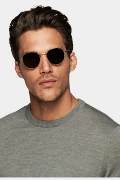 SUITSUPPLY Rundhals Grün-Männlich Rundhals