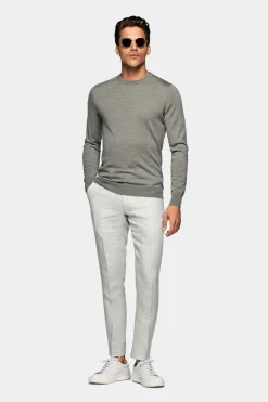 SUITSUPPLY Rundhals Grün-Männlich Rundhals