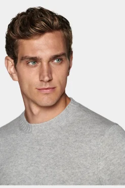 SUITSUPPLY Rundhals Hellgrau-Männlich Rundhals