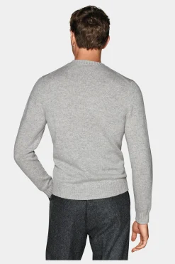 SUITSUPPLY Rundhals Hellgrau-Männlich Rundhals