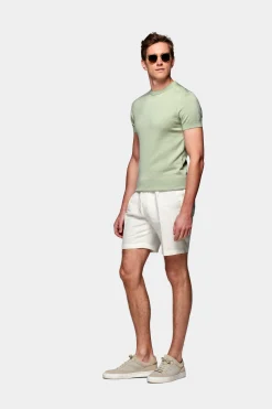 SUITSUPPLY Rundhals Kurzarm Hellgrün-Männlich Rundhals