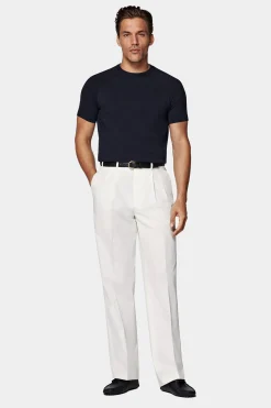 SUITSUPPLY Rundhals Kurzarm Navy-Männlich Rundhals