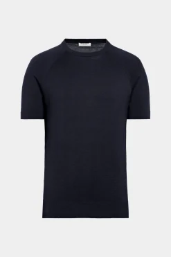 SUITSUPPLY Rundhals Kurzarm Navy-Männlich Rundhals