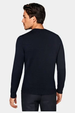 SUITSUPPLY Rundhals Navy-Männlich Rundhals