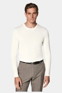SUITSUPPLY Rundhals Off-White-Männlich Rundhals