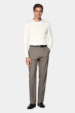 SUITSUPPLY Rundhals Off-White-Männlich Rundhals
