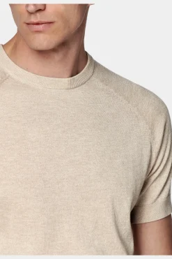 SUITSUPPLY Rundhals Sandfarben Mit Kurzarm-Männlich Rundhals