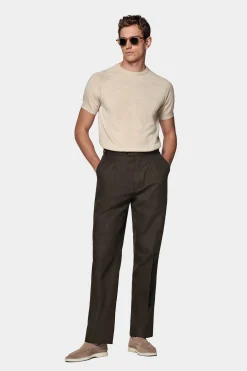 SUITSUPPLY Rundhals Sandfarben Mit Kurzarm-Männlich Rundhals