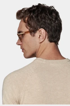 SUITSUPPLY Rundhals Sandfarben Mit Kurzarm-Männlich Rundhals