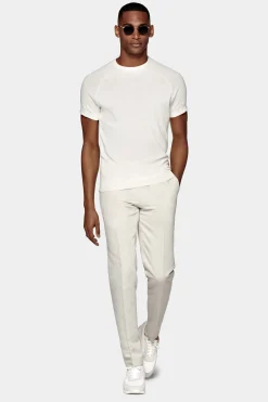 SUITSUPPLY Rundhals Weiß Kurzarm-Männlich Rundhals