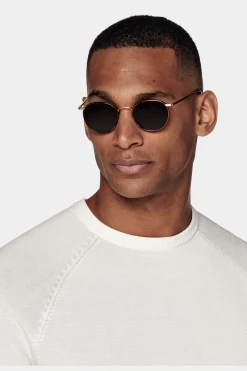 SUITSUPPLY Rundhals Weiß Kurzarm-Männlich Rundhals