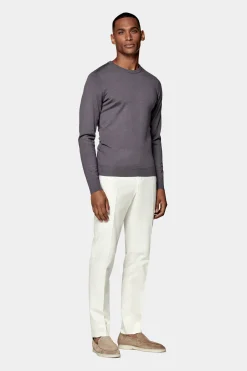 SUITSUPPLY Rundhals-Pullover Purpur-Männlich Rundhals