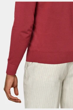 SUITSUPPLY Rundhals-Pullover Rot-Männlich Rundhals