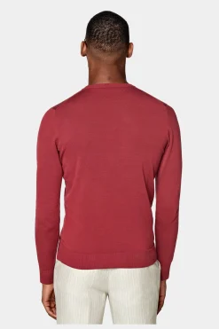 SUITSUPPLY Rundhals-Pullover Rot-Männlich Rundhals