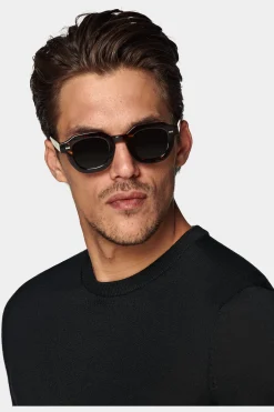 SUITSUPPLY Rundhals-Pullover Schwarz-Männlich Rundhals
