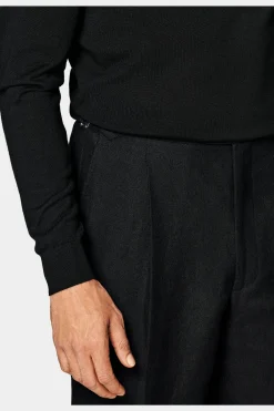 SUITSUPPLY Rundhals-Pullover Schwarz-Männlich Rundhals