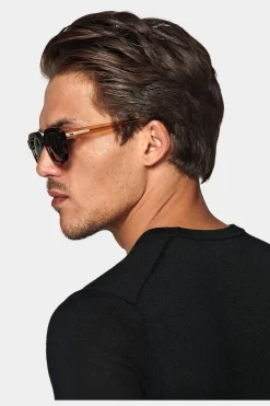 SUITSUPPLY Rundhals-Pullover Schwarz-Männlich Rundhals