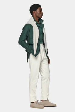 SUITSUPPLY Safari Sakko Mittelgrün Gürtel-Männlich Casual Jacken
