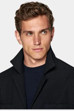 SUITSUPPLY Safari Sakko Navy Gürtel-Männlich Hemd-Sakkos