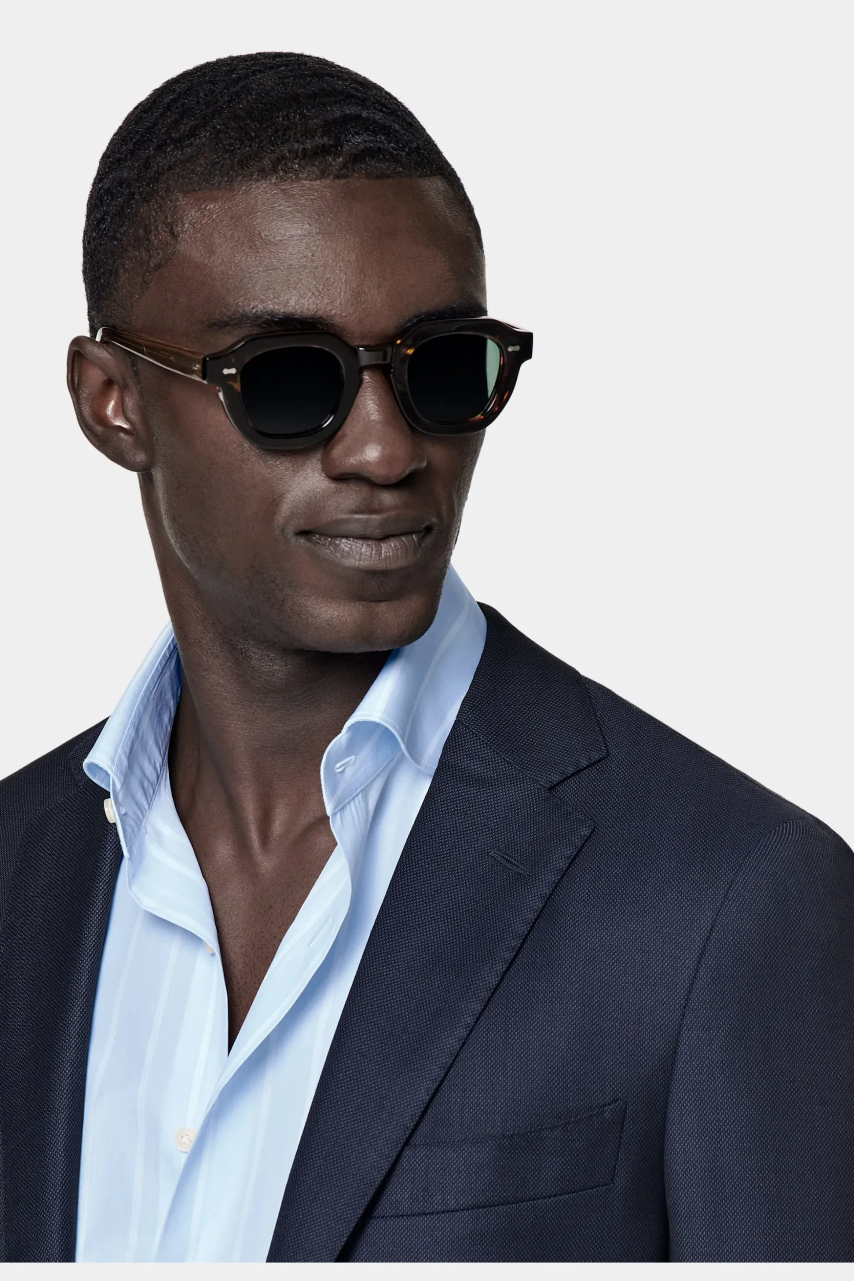 SUITSUPPLY Sienna Anzug Blau Mit Birdseye-Muster-Männlich Business Anzüge