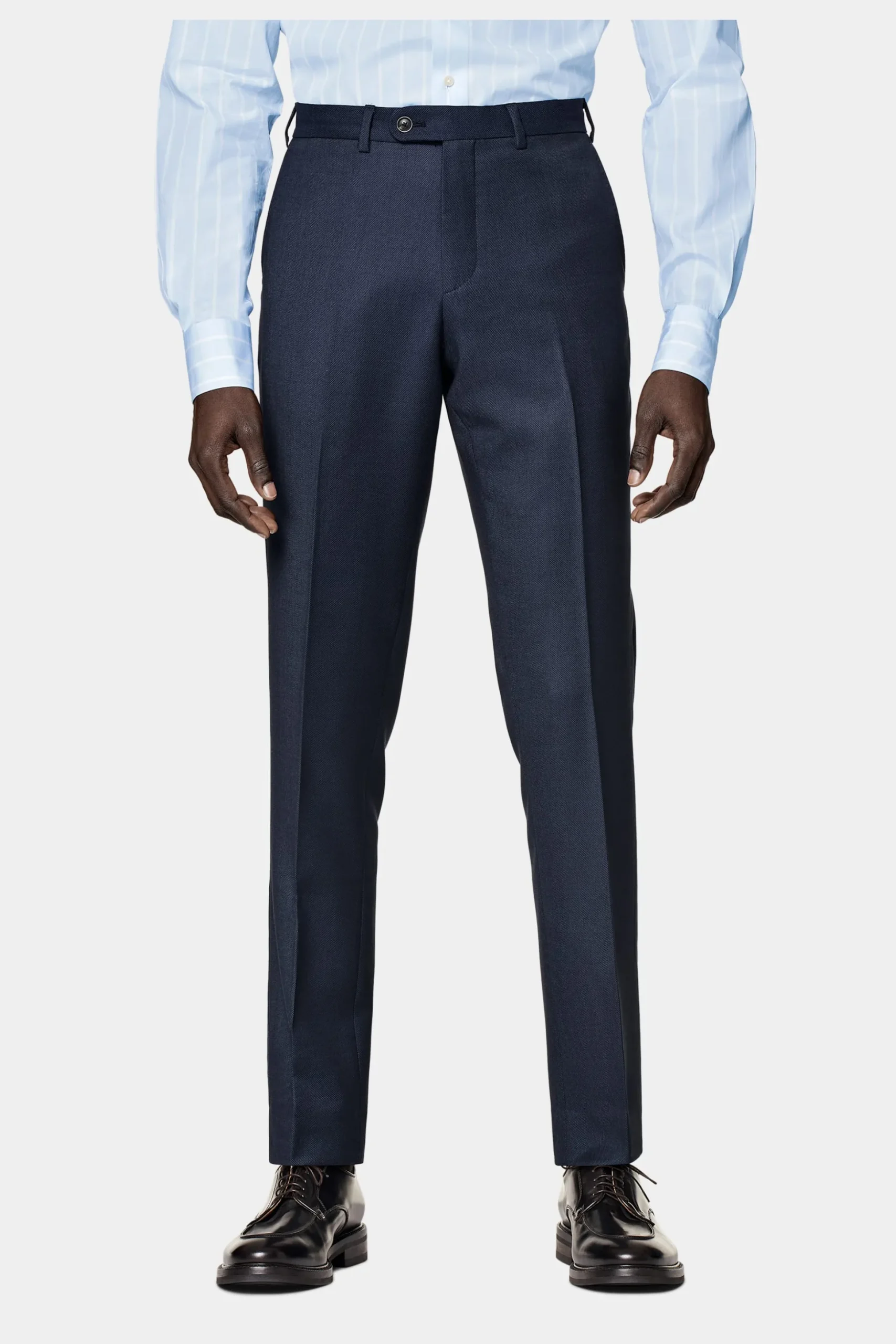 SUITSUPPLY Sienna Anzug Blau Mit Birdseye-Muster-Männlich Business Anzüge