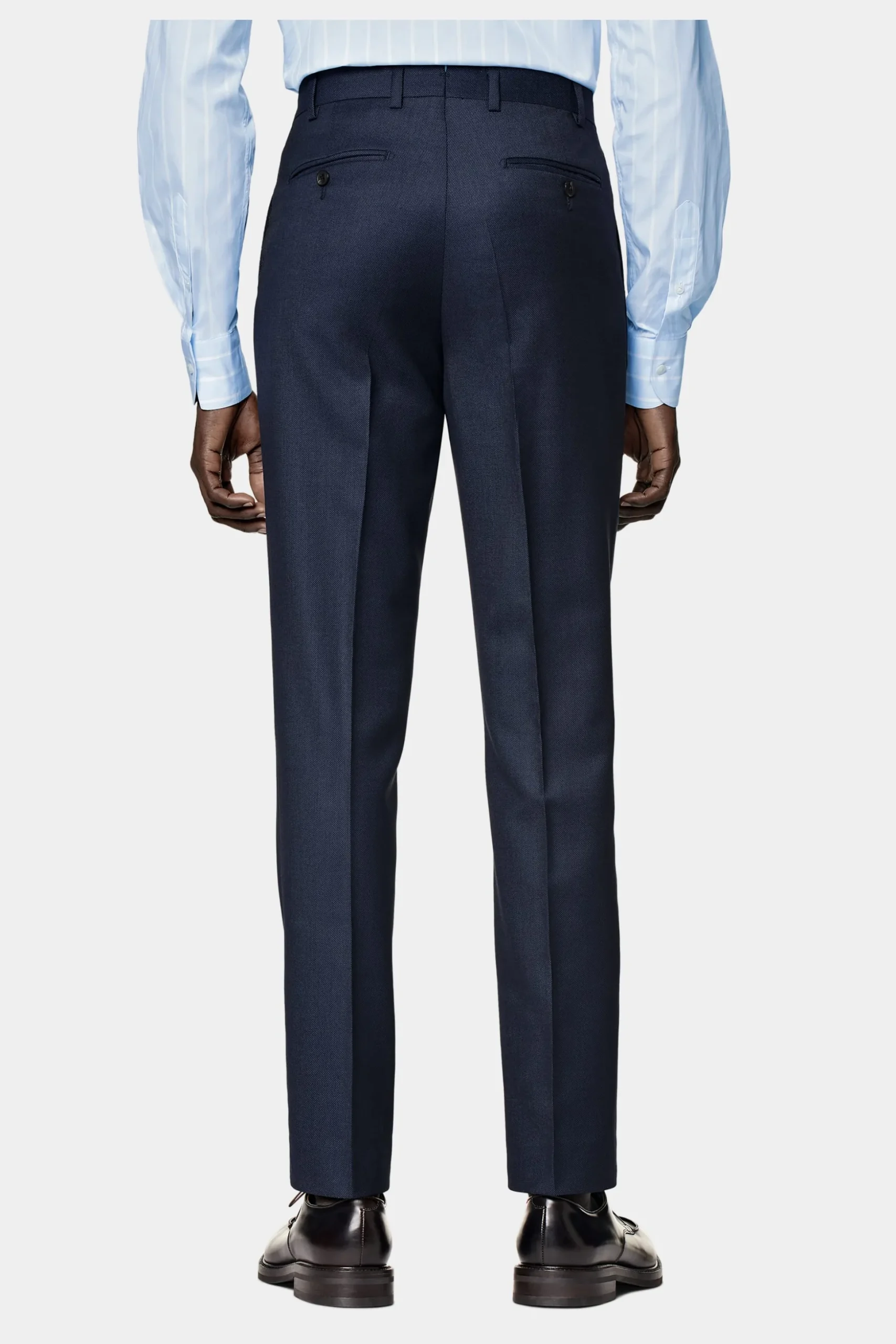 SUITSUPPLY Sienna Anzug Blau Mit Birdseye-Muster-Männlich Business Anzüge